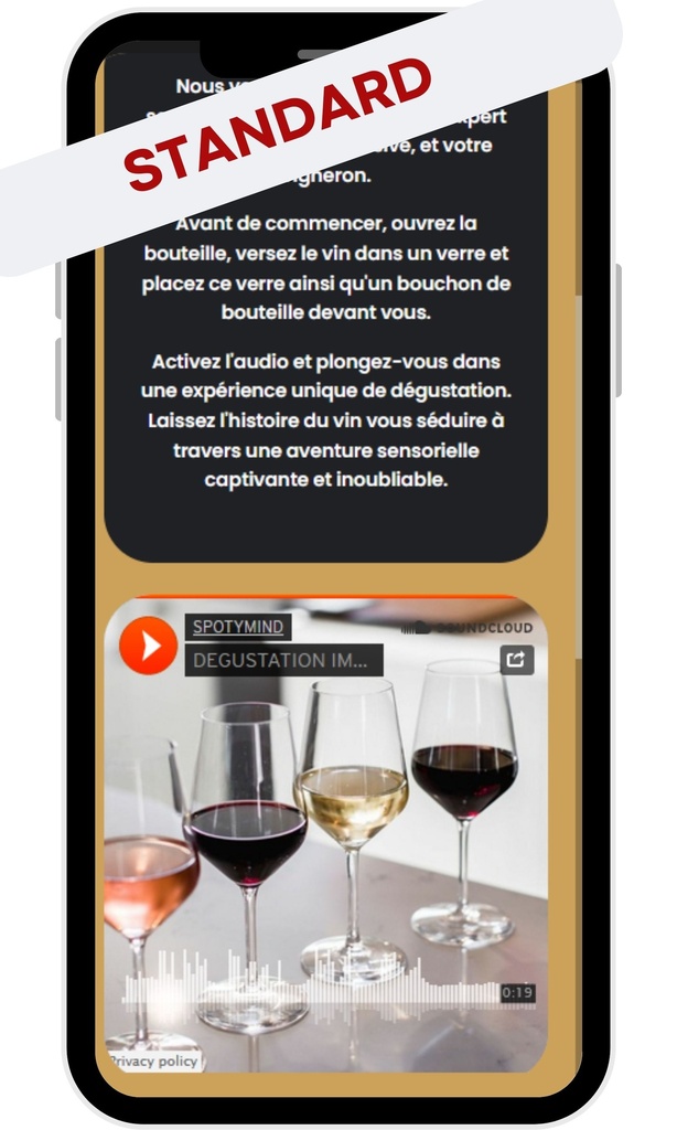 Template de la plateforme standard