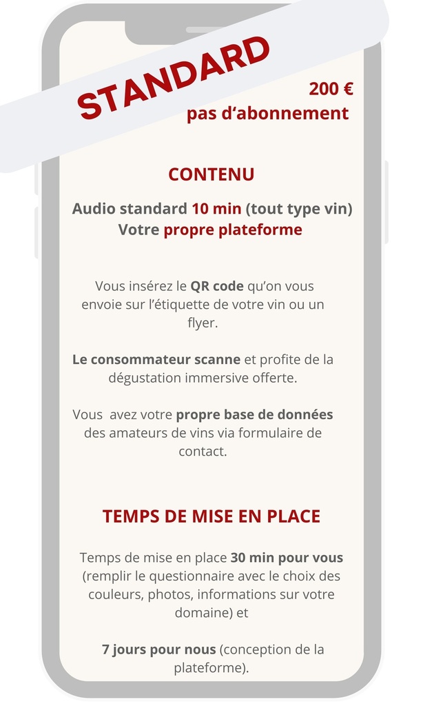 Template de la plateforme standard