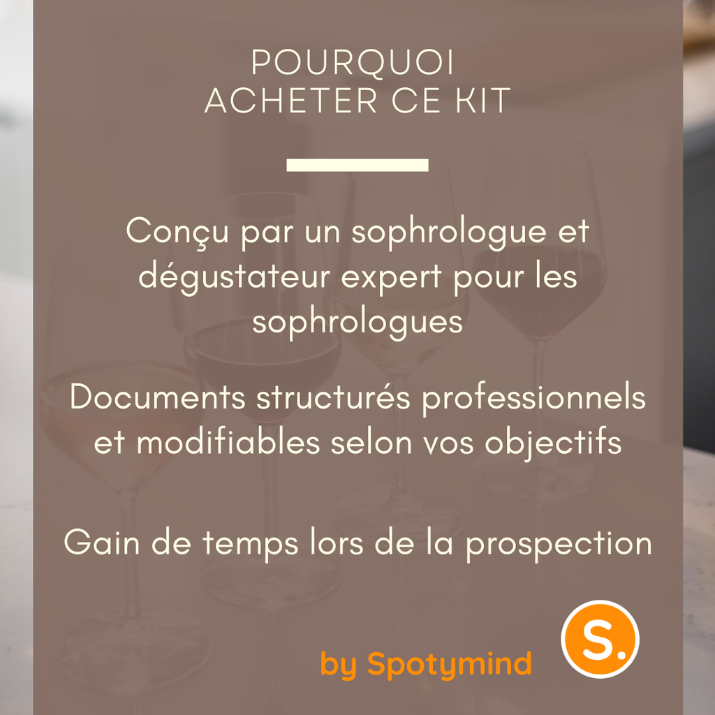 Kit de prospection pour sophrologues: mise en place d'une dégustation de vins immersive chez les cavistes